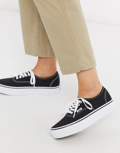 Черные кеды на платформе Vans Authentic-Черный
