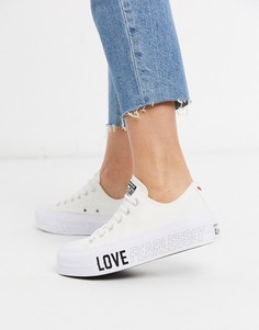 Белые кеды на платформе с сердечком Converse Chuck Taylor-Черный