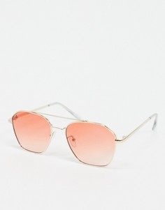 Квадратные солнцезащитные очки с розовыми стеклами Jeepers Peepers-Розовый