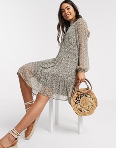 Свободное платье с цветочным принтом Vila-Мульти