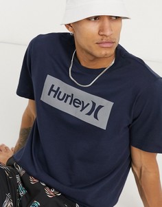 Серая футболка с логотипом Hurley-Серый