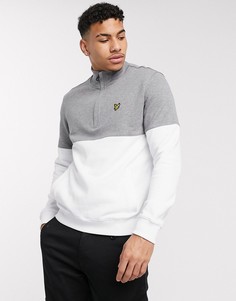 Белый свитшот с высоким воротником Lyle & Scott-Серый