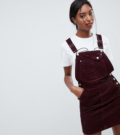 Вельветовый сарафан ASOS DESIGN Tall-Красный