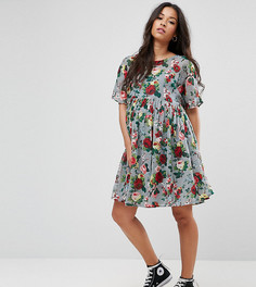 Свободное платье мини с цветочным принтом ASOS Maternity PETITE-Мульти