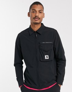 Черная рубашка навыпуск в стиле милитари на молнии Carhartt WIP-Черный