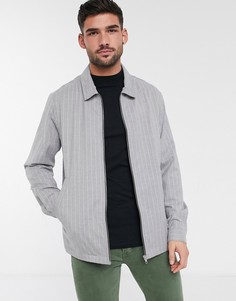 Серая рубашка навыпуск в полоску Topman-Серый