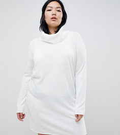 Вязаное платье мини ASOS DESIGN Curve-Кремовый