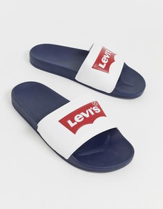 Белые шлепанцы Levis Batwing-Белый Levis®