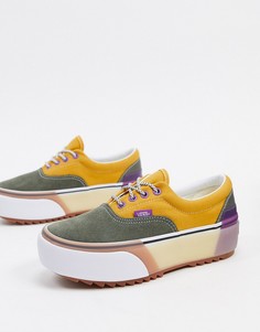 Зеленые кеды на платформе Vans Era-Зеленый