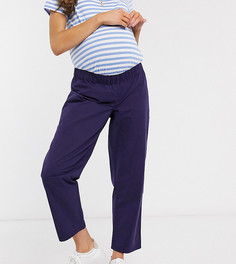 Темно-синие брюки ASOS DESIGN Maternity-Темно-синий