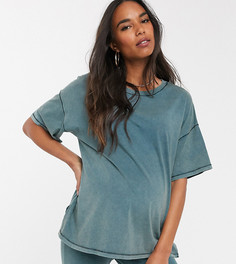Футболка от комплекта с эффектом кислотной стирки ASOS DESIGN Maternity-Зеленый