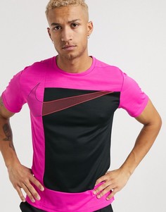 Розовая футболка Nike Training Sport Clash-Розовый