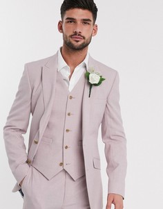 Розовый приталенный пиджак ASOS DESIGN wedding