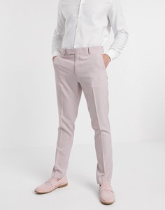 Розовые брюки скинни ASOS DESIGN wedding-Розовый
