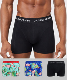 Набор из 3 боксеров-брифов с принтом фламинго Jack & Jones-Мульти