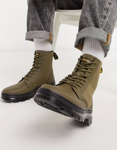 Ботинки цвета хаки с 8 парами люверсов Dr Martnes Combs-Зеленый Dr. Martens