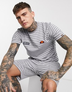 Серая футболка в полоску ellesse-Серый
