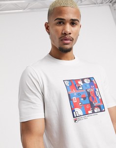 Белая футболка с принтом Fila-Белый