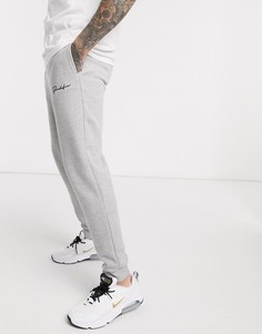 Светло-серые узкие джоггеры River Island-Серый
