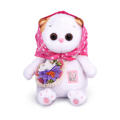Мягкая игрушка Budi Basa Кошечка Ли-Ли Baby в косыночке и с корзинкой, 20 см