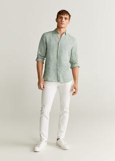 Рубашка slim fit 100% лен - Avispa Mango