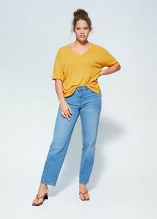 Полосатая футболка в резинку - Yoko Mango