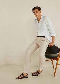 Рубашка slim fit 100% лен - Inspi Mango