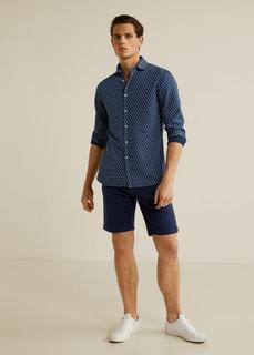 Рубашка slim fit с геометрическим принтом - Joel Mango