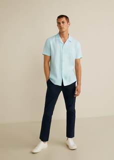 Рубашка regular fit 100% лен - Hawai Mango