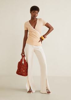 Топ в рубчик с запáхом - Marin Mango