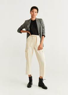 Прозрачная блузка в крапинку с цветочной вышивкой - Swiss Mango