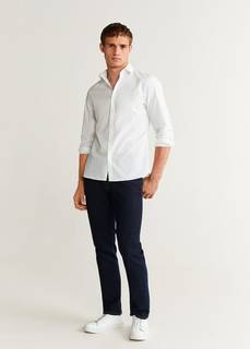 Рубашка slim fit из хлопка стретч - Play Mango