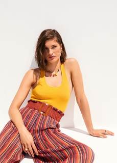 Плетеный ремень с деталью под панцирь черепахи - Milan Mango