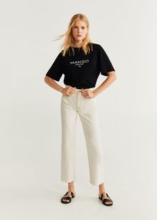 Футболка с вышитым логотипом - Logo-h Mango