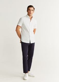Хлопковая рубашка slim fit в крапинку - Hammock-h Mango