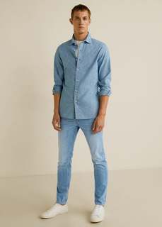 Джинсы Tim slim fit из денима светлого цвета - Tim5 Mango