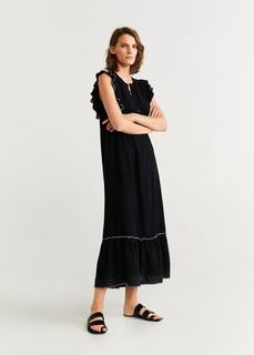 Длинное платье с воланами - Pepperl-a Mango