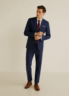Костюмные брюки regular fit с мелкой фактурной выделкой - Janeiro Mango