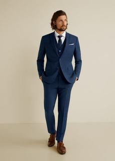 Костюмные брюки slim fit в клетку - Brasilia Mango