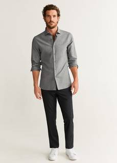 Рубашка slim fit из хлопка - Leo Mango