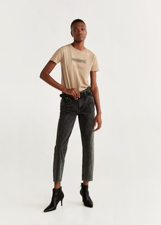 Футболка с вышитой надписью - Coolest Mango