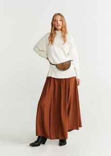 Свитшот из комбинированного трикотажа - Trisi Mango