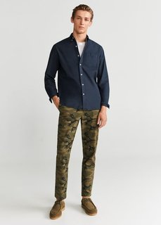 Брюки regular fit камуфляж - Bolos Mango