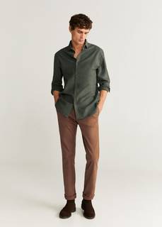 Рубашка regular fit из хлопка - Onion Mango