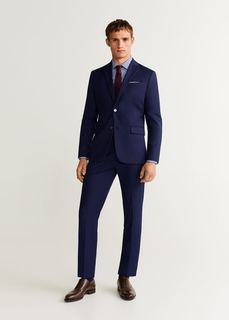 Рубашка Tailored slim fit в полоску - Jersey Mango