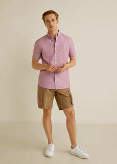 Рубашка regular fit из хлопковой ткани фил-а-фил - Ginza-h Mango