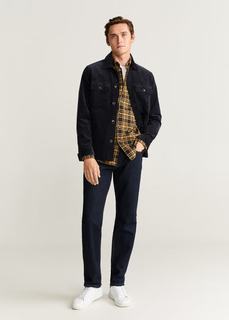 Фланелевая рубашка regular fit в клетку - Nube Mango