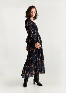 Платье с металлизированной нитью - Flora Mango