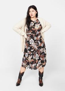 Длинный трикотажный кардиган - Trenza Mango