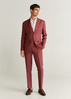 Костюмные брюки slim fit изо льна - Florida-i Mango